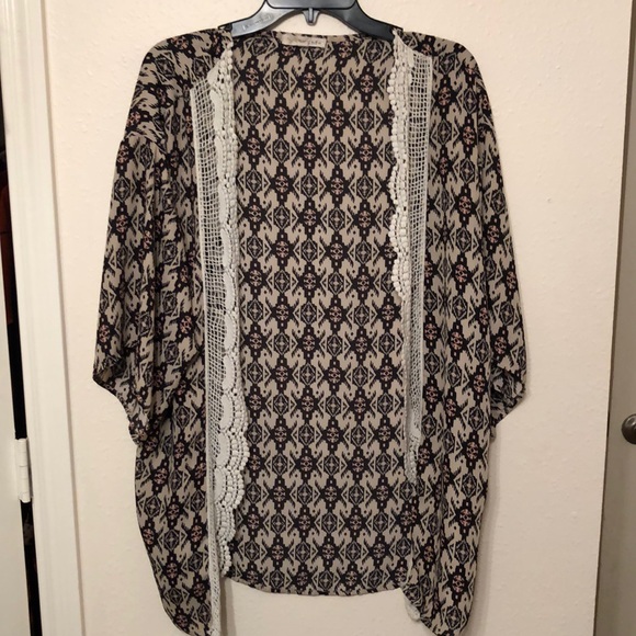 Rewind Other - Cream Patterned Cardigan